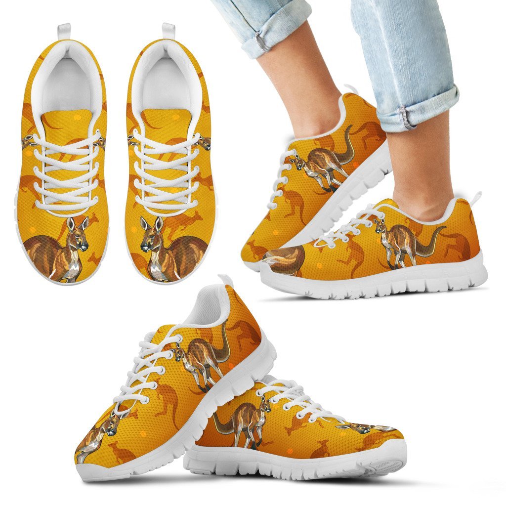 Sneakers - Kangaroo Shoes Drawing Painting - Unisex - Vibe Hoodie Shop