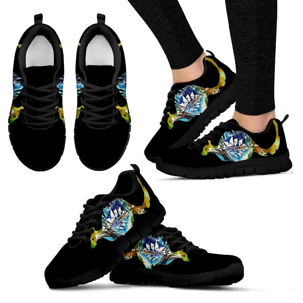 Sneakers - Kangaroo Shoes Sydney Opera Art - Unisex - Vibe Hoodie Shop