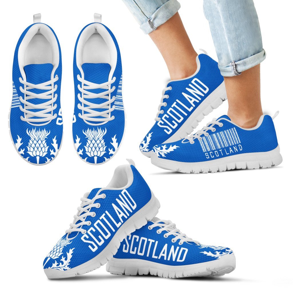 Scotland Thistle Barcode Sneakers - Vibe Hoodie Shop