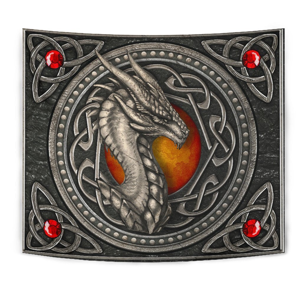 Celtic Dragon With Celtic Knot Tapestry - Vibe Hoodie Shop