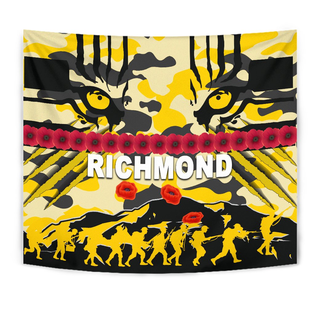 Richmond Tigers Tapestry ANZAC Day Country Style - Vibe Hoodie Shop