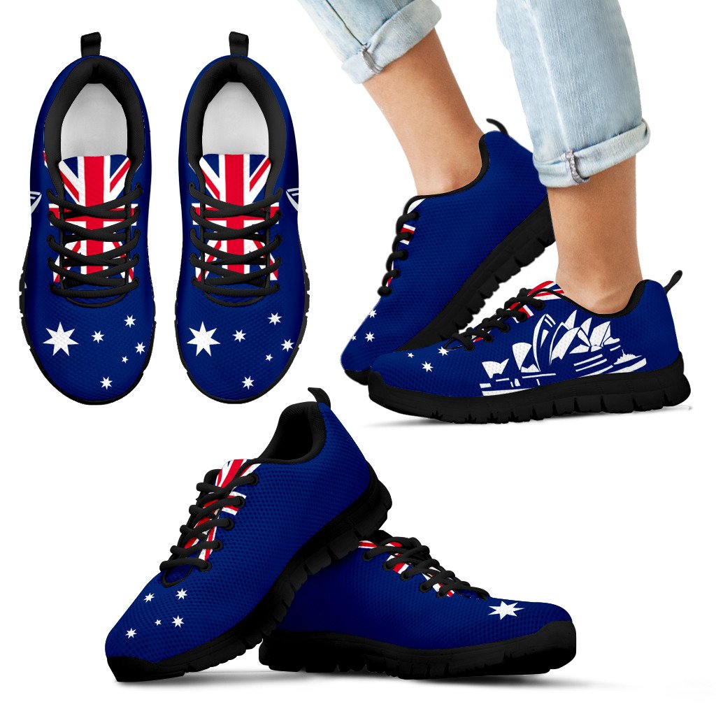 Sneakers - Sydney Opera Shoes Aus Flag - Unisex - 02 - Vibe Hoodie Shop