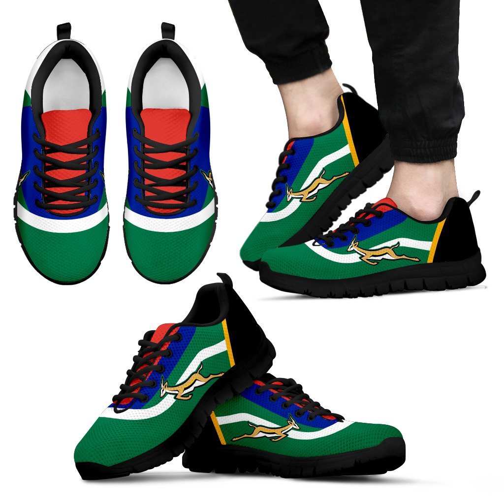 South Africa Flag Springboks Sneakers - Vibe Hoodie Shop