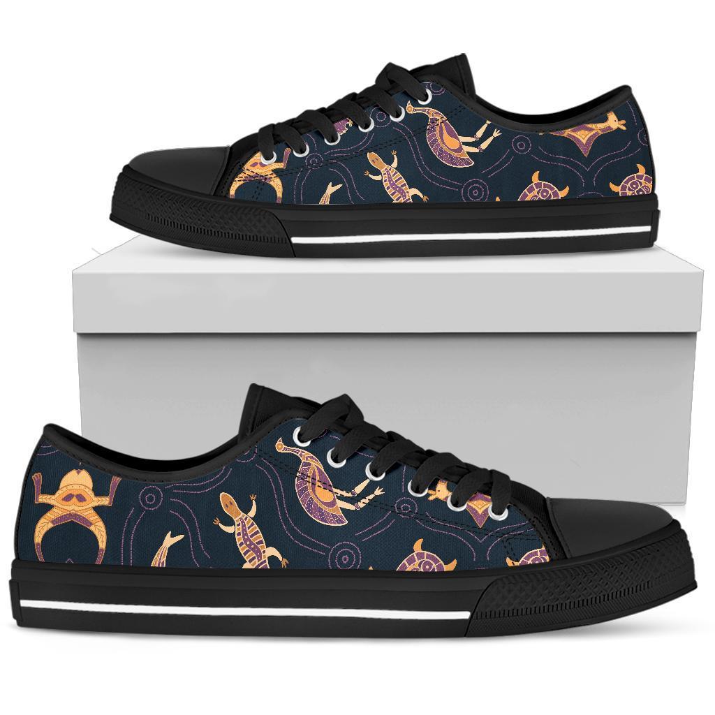 Low Top Shoes - Indigenous Animals Patterns - Vibe Hoodie Shop