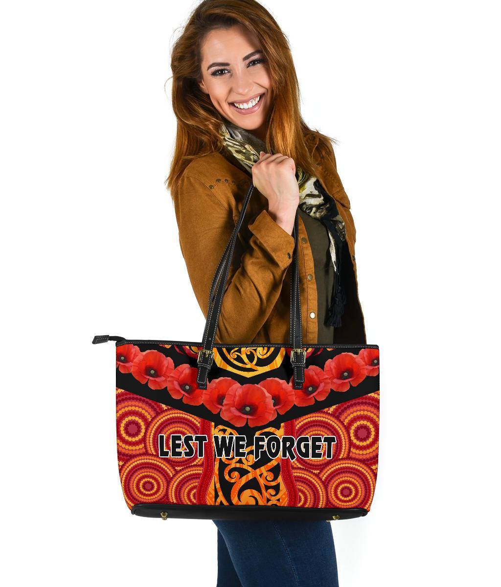 anzac-lest-we-forget-poppy-large-leather-tote-new-zealand-maori-silver-fern-australia-aboriginal