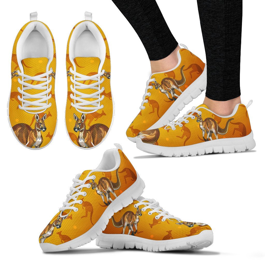 Sneakers - Kangaroo Shoes Drawing Painting - Unisex - Vibe Hoodie Shop