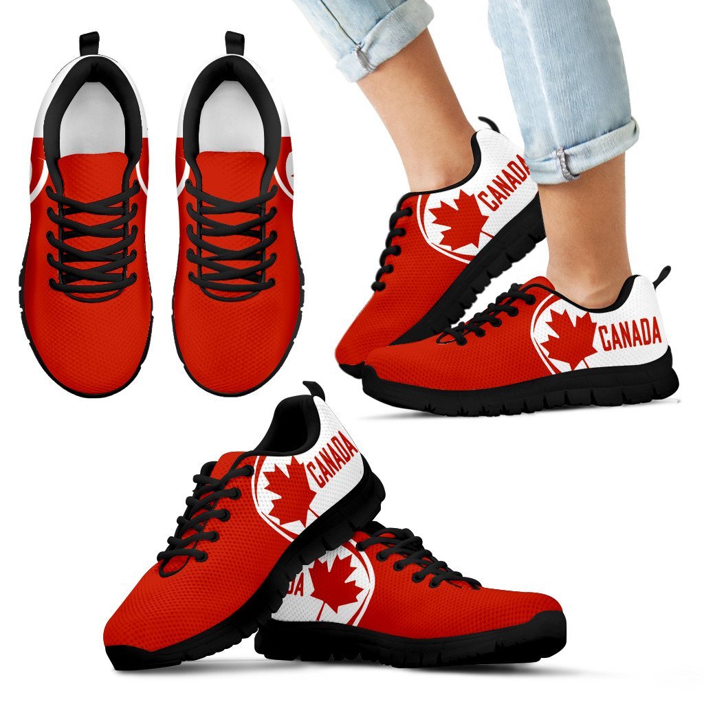 Canada Maple Leaf Sneakers - Circle Style - Vibe Hoodie Shop