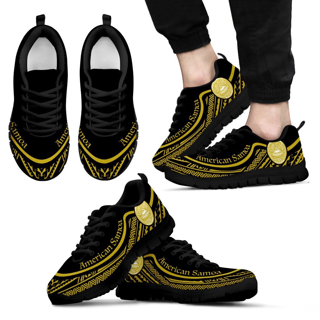 American Samoa Wave Sneakers Gold Color - Vibe Hoodie Shop