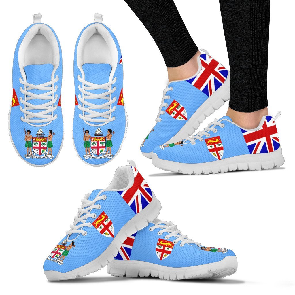 Fiji Flag And Coat Of Arms Men's / Women's Sneakers (Shoes) - Vibe Hoodie Shop