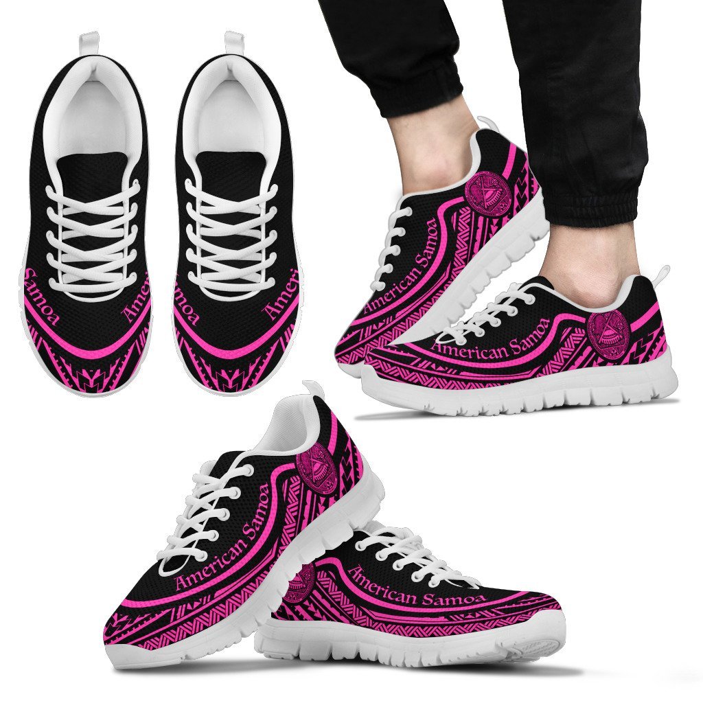 American Samoa Wave Sneakers Pink Color - Vibe Hoodie Shop