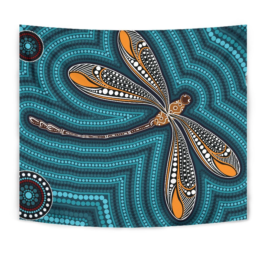 Aboriginal Tapestry, Indigenous Dragonfly - Vibe Hoodie Shop