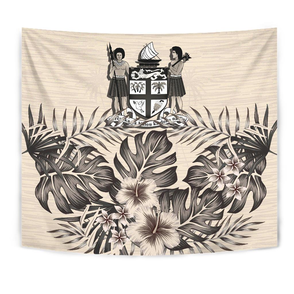 Fiji 2 Tapestry - The Beige Hibiscus - Vibe Hoodie Shop