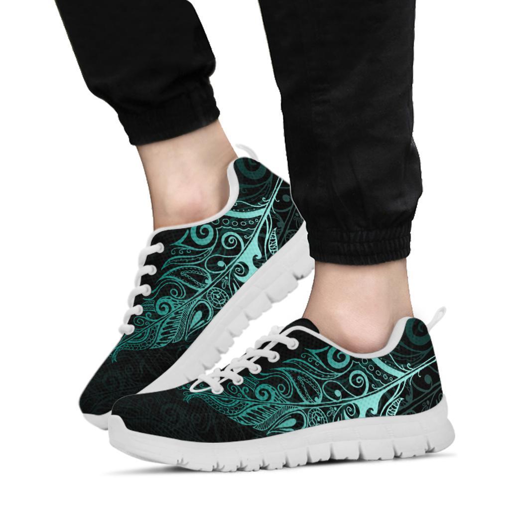 Light Silver Fern New Zealand Sneakers - Turquoise - Vibe Hoodie Shop