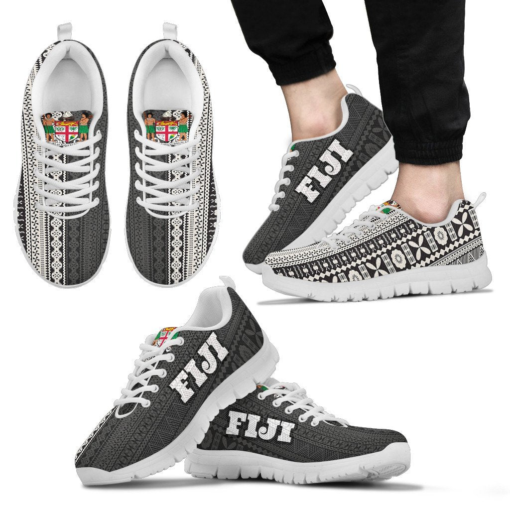 Fiji Sneakers Tapa Half Coat Of Arms - Vibe Hoodie Shop