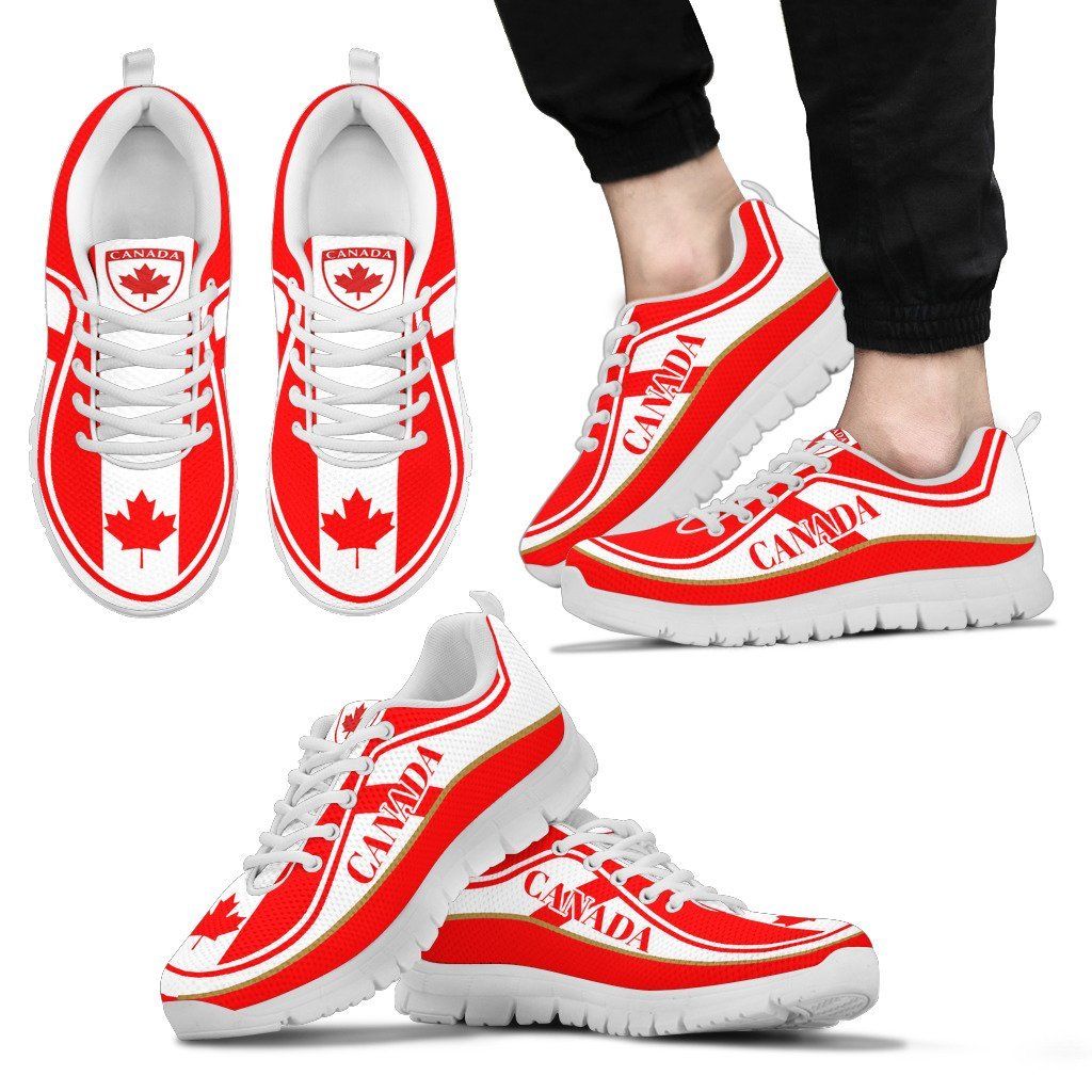 Canada Flag Color Sneakers - Vibe Hoodie Shop