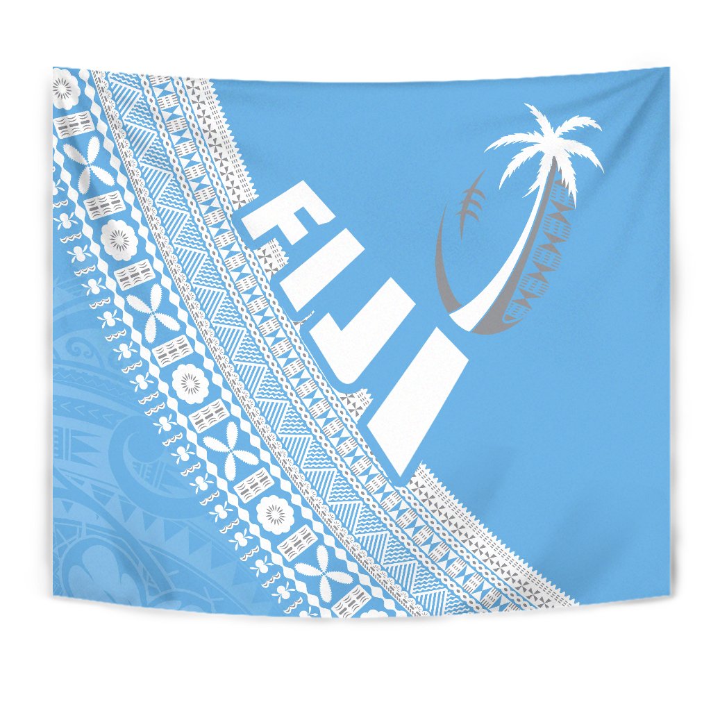 Fiji Tapa Rugby Tapestry version Style You Win - Blue - Vibe Hoodie Shop