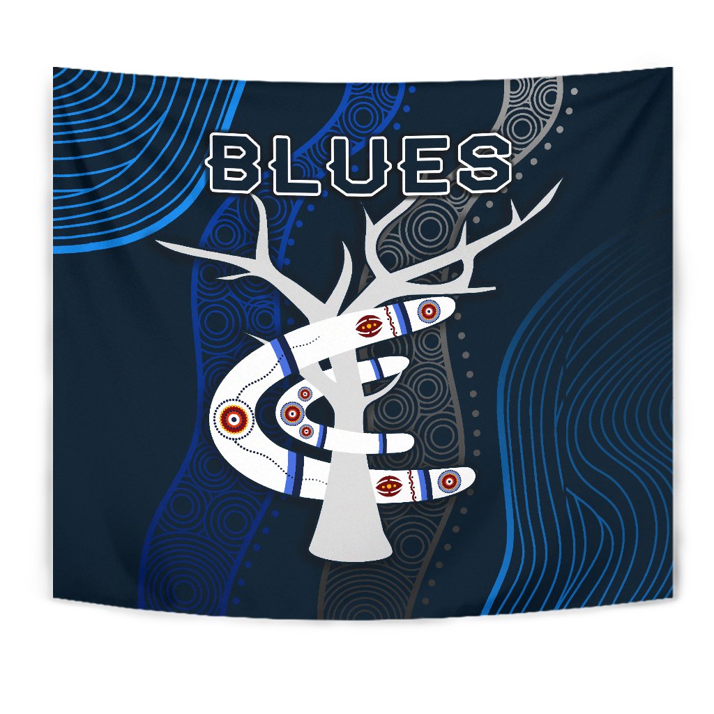 Carlton Tapestry Blues Free Style Indigenous - Vibe Hoodie Shop