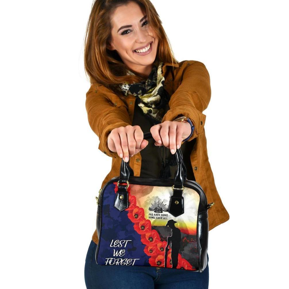 ANZAC Lest We Forget Shoulder Handbag - All Gave Some, Some Gave All - - Vibe Hoodie Shop