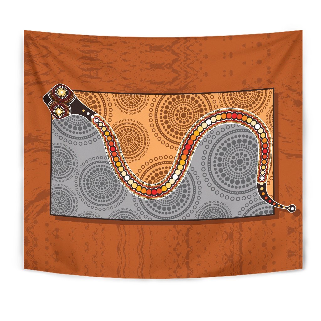 Aboriginal Tapestry, Indigenous Snake - Vibe Hoodie Shop