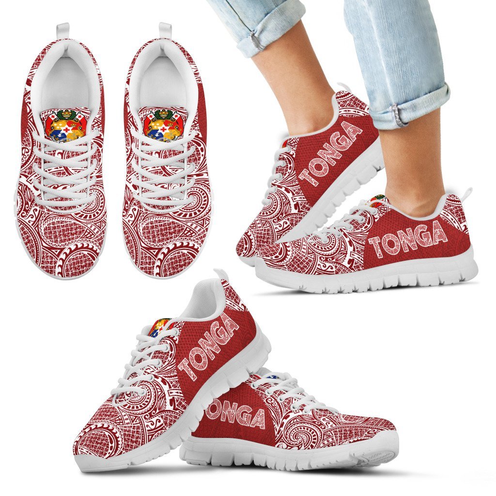 Tonga Sneakers Polynesian Red White Version - Vibe Hoodie Shop