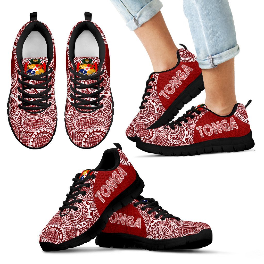 Tonga Sneakers Polynesian Red White Version - Vibe Hoodie Shop