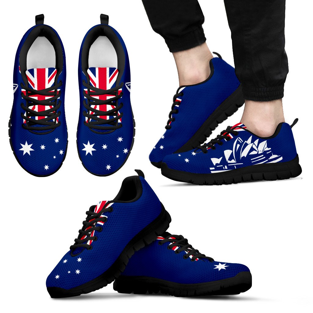 Sneakers - Sydney Opera Shoes Aus Flag - Unisex - 02 - Vibe Hoodie Shop