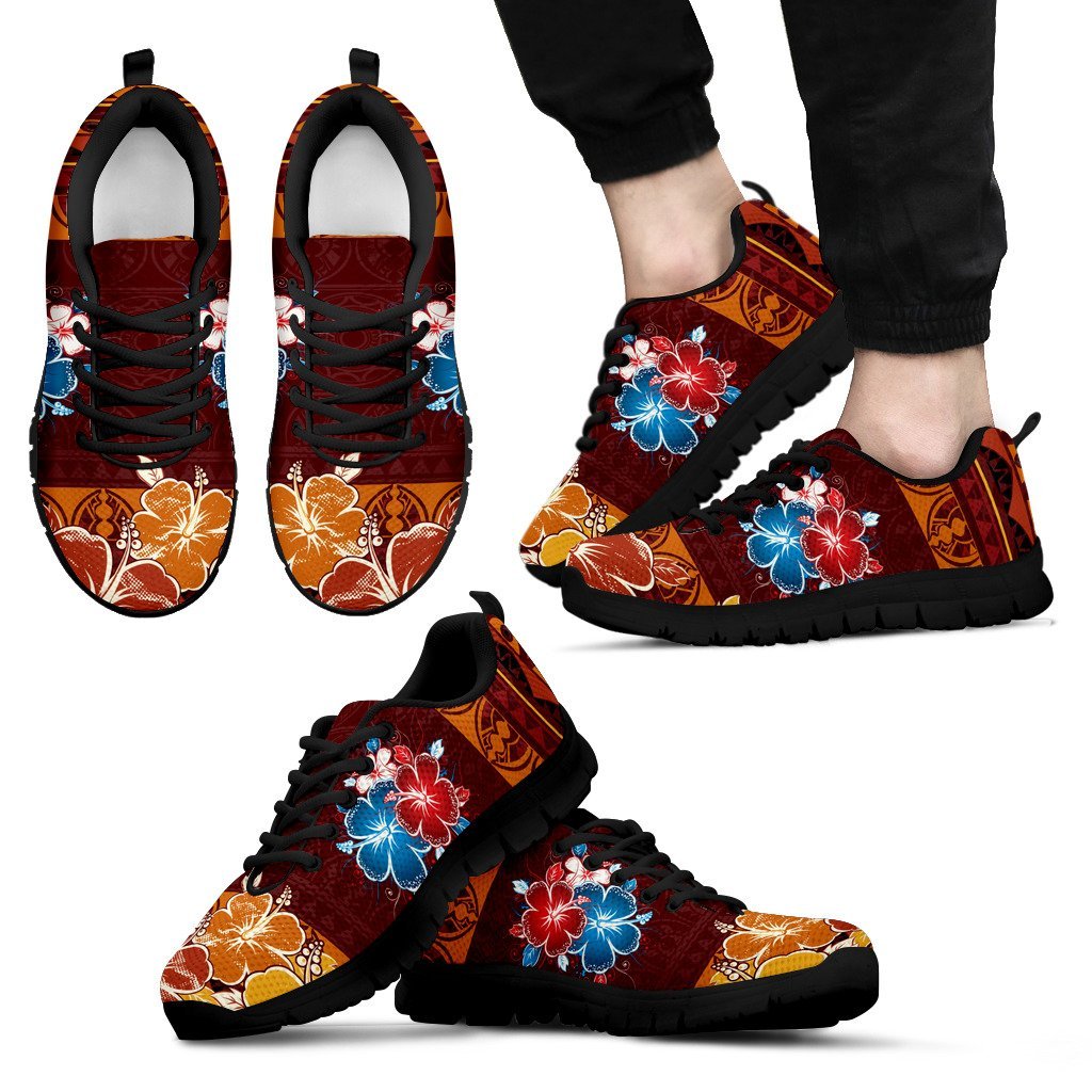 Hibiscus Polynesian Men's / Women's Sneakers (Shoes) - Vibe Hoodie Shop