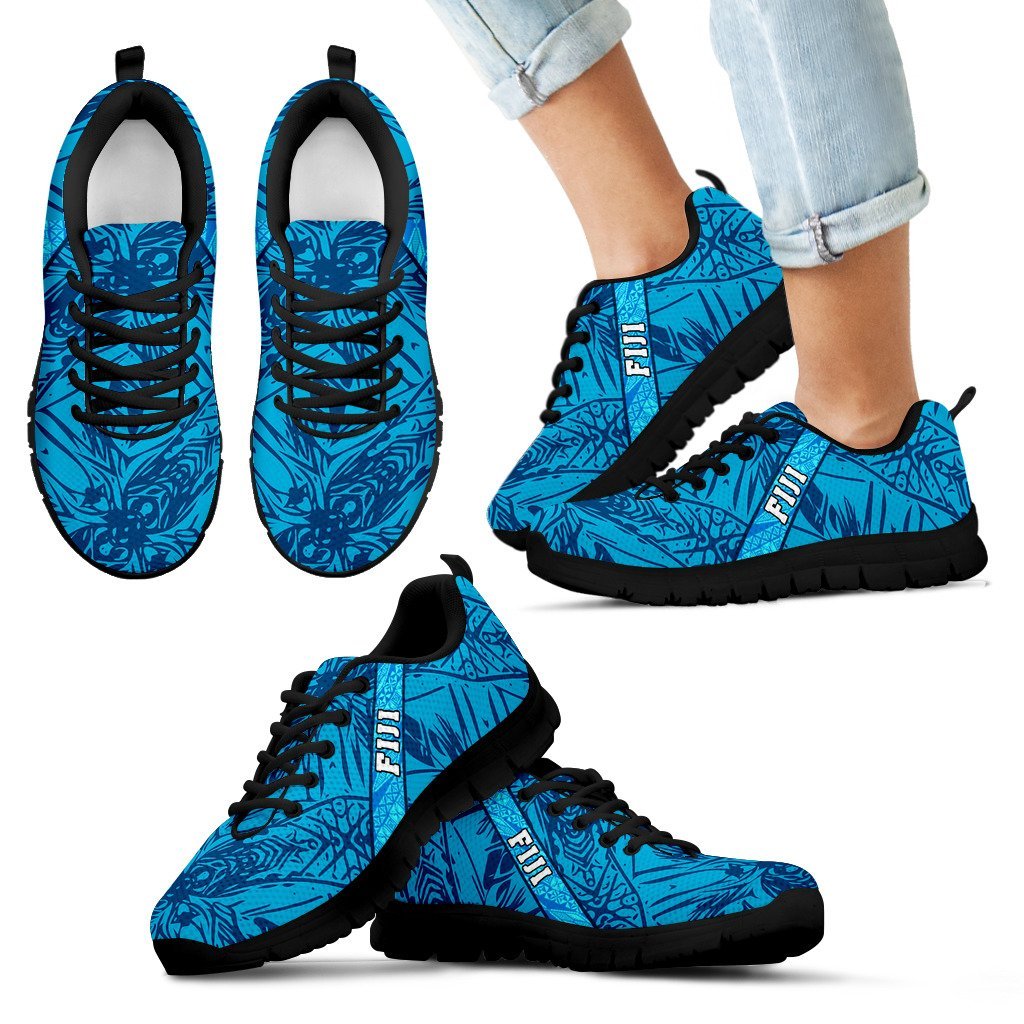 Fiji Poly Tribal Sneakers Blue Ocean - Vibe Hoodie Shop