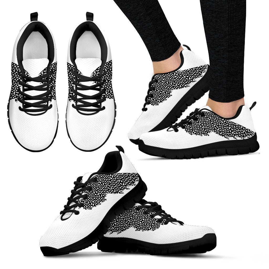 Fiji Tapa Mirror Wings Style Men's / Women's Sneakers (Shoes) - Vibe Hoodie Shop