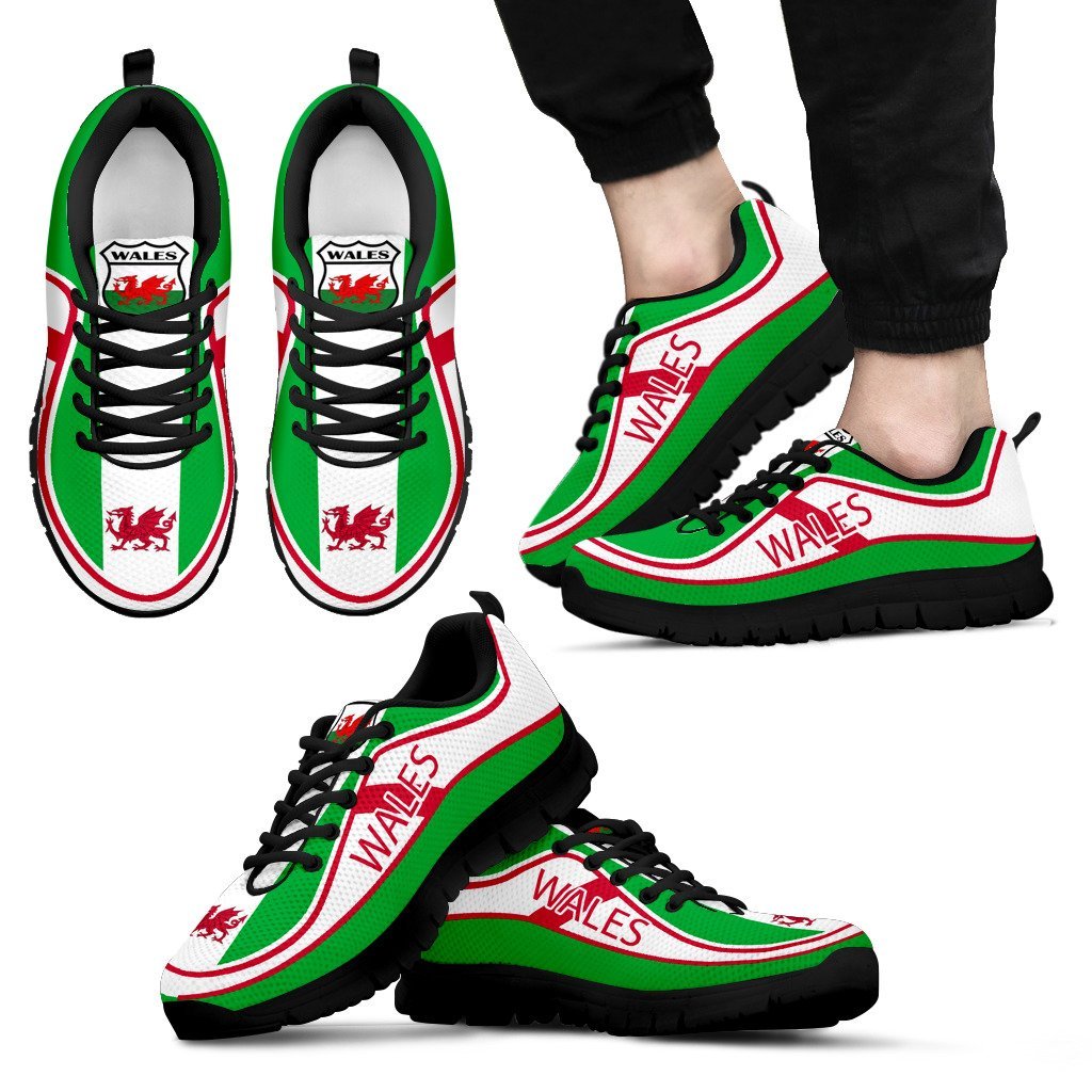 Wales Flag Color Sneakers - Vibe Hoodie Shop