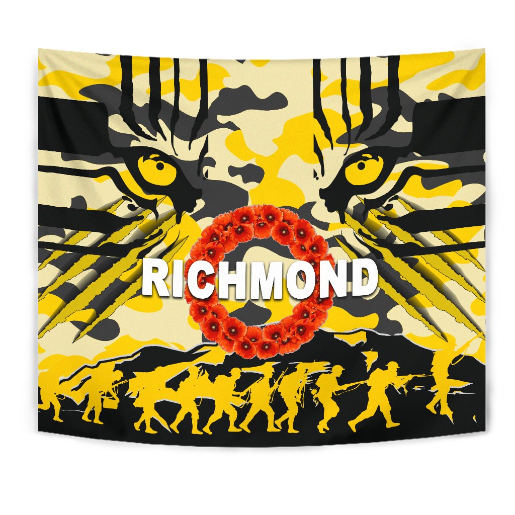 Richmond Tigers Tapestry ANZAC Day Country Style - Vibe Hoodie Shop