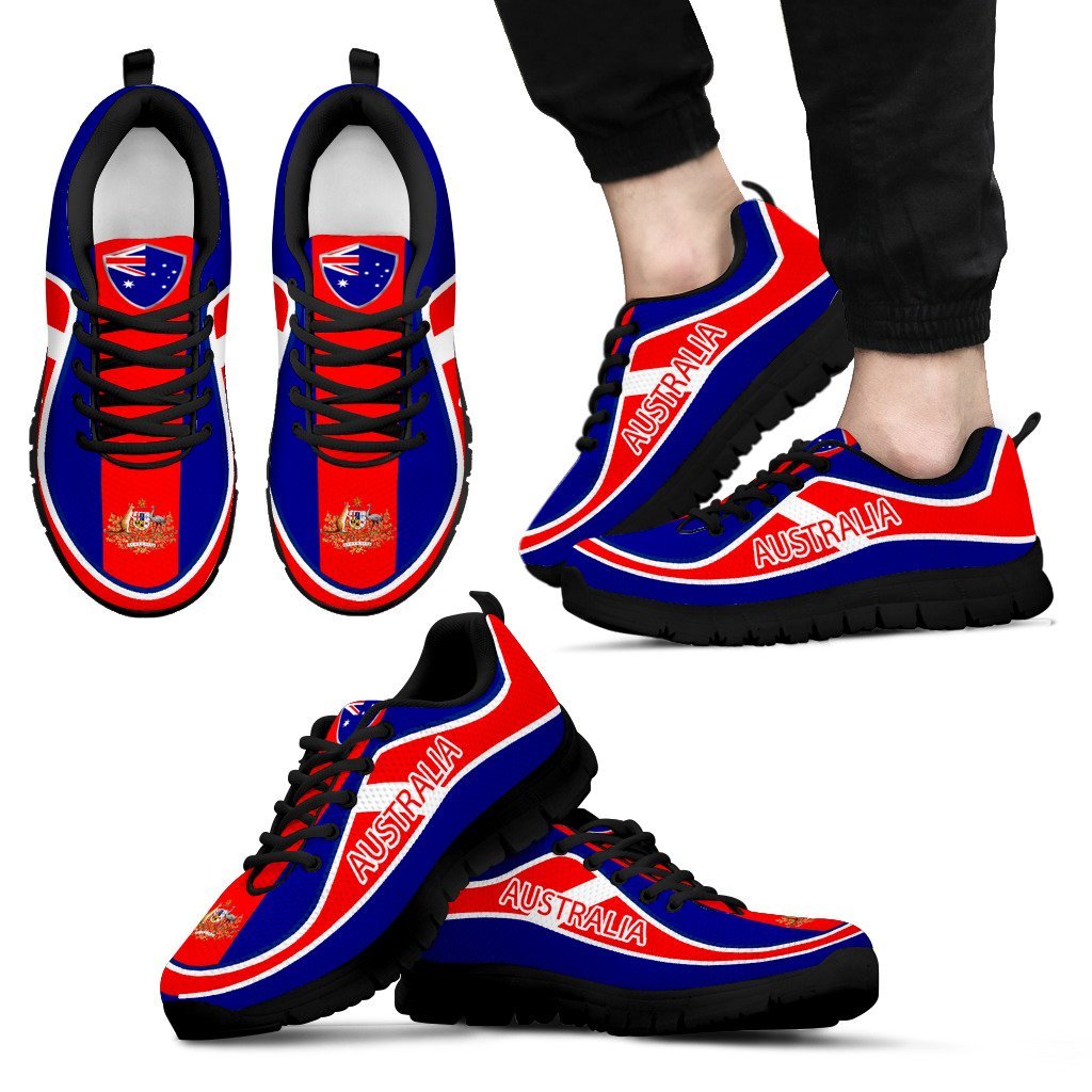 Sneakers - Australian Coat Of Arms Shoes Flag Color - Unisex - Vibe Hoodie Shop