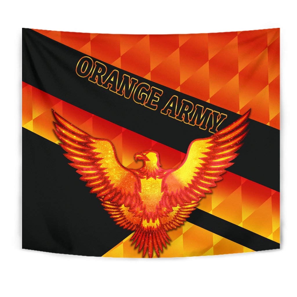 Orange Army Tapestry Cricket Sporty Style - Vibe Hoodie Shop