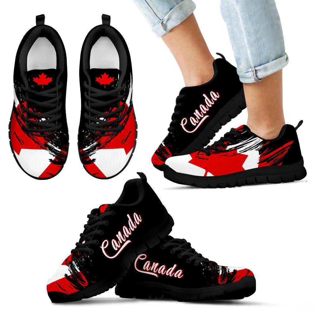 Canada Flag Sneakers - Art Style - Vibe Hoodie Shop