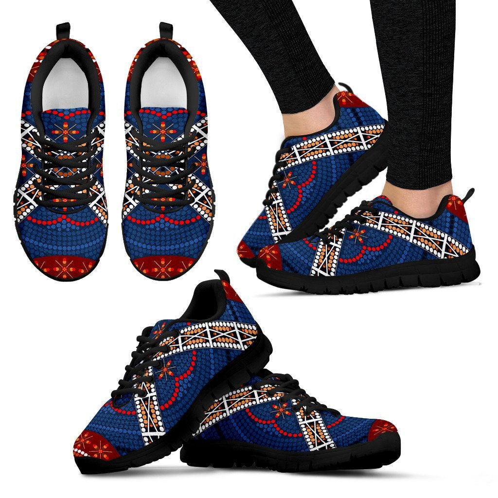 Aboriginal Sneakers, Indigenous Dot Painting - Vibe Hoodie Shop