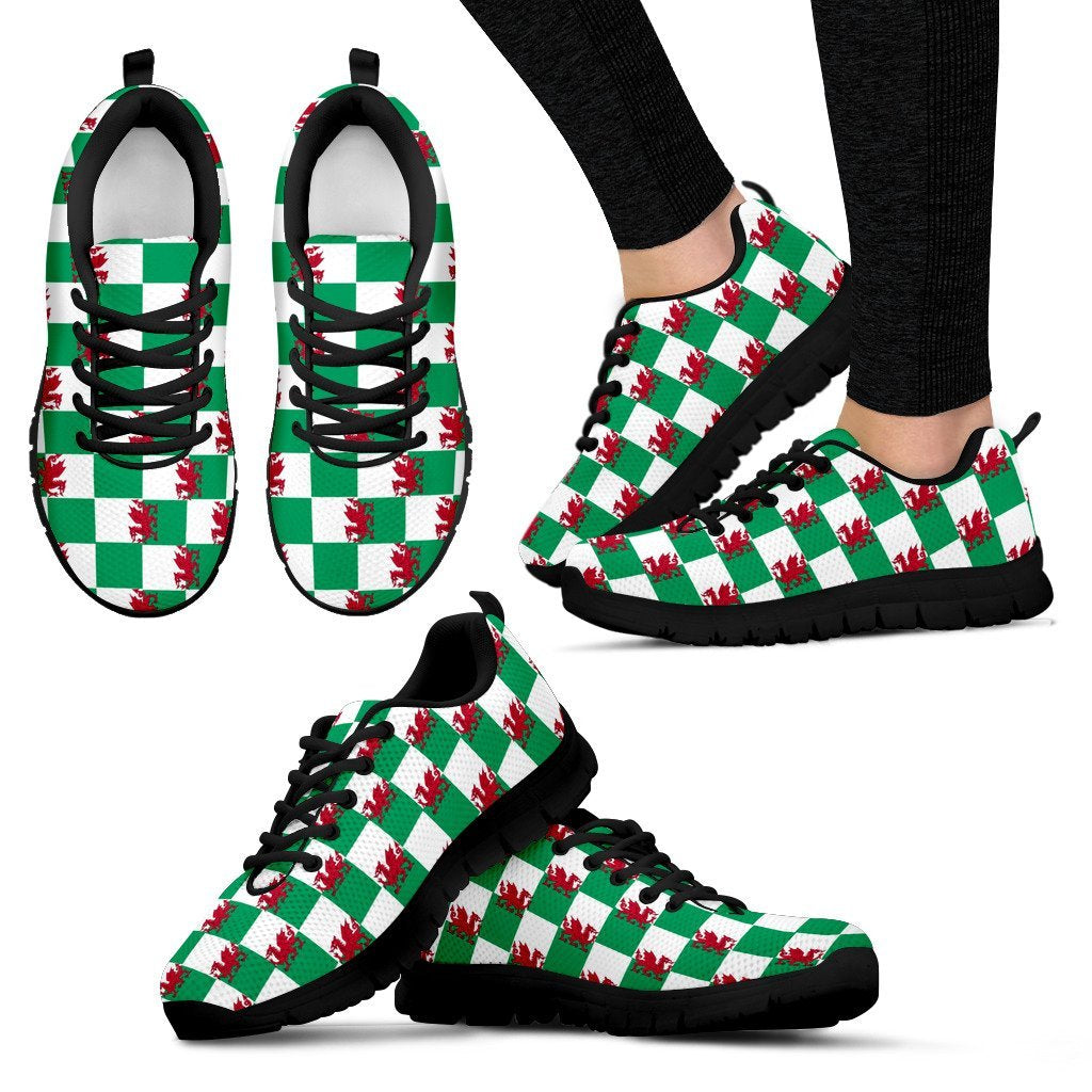 Wales Flag Pattern Sneakers - Vibe Hoodie Shop