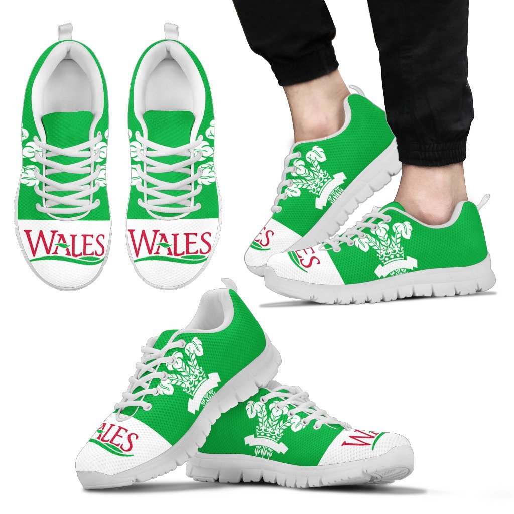 Wales Three Feather (Men's /Women's ) Men's / Women's Sneakers (Shoes) - Vibe Hoodie Shop