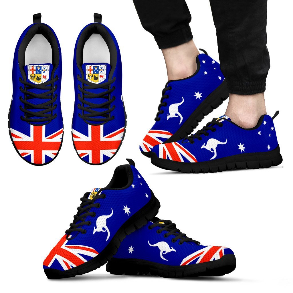 Sneakers - Aus Flag Shoes Coat Of Arms Kangaroo - Unisex - Vibe Hoodie Shop