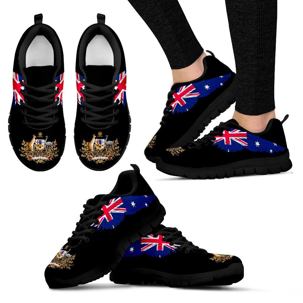 Sneakers - Australian Coat Of Arms Shoes Aus Flag - Unisex - Vibe Hoodie Shop