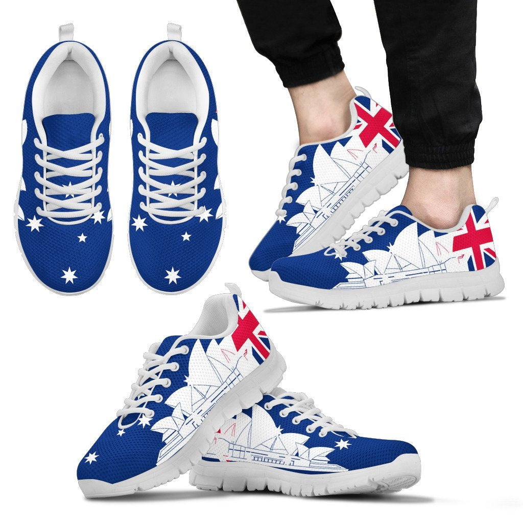 Sneakers - Sydney Opera Shoes Aus Flag - Unisex - Vibe Hoodie Shop