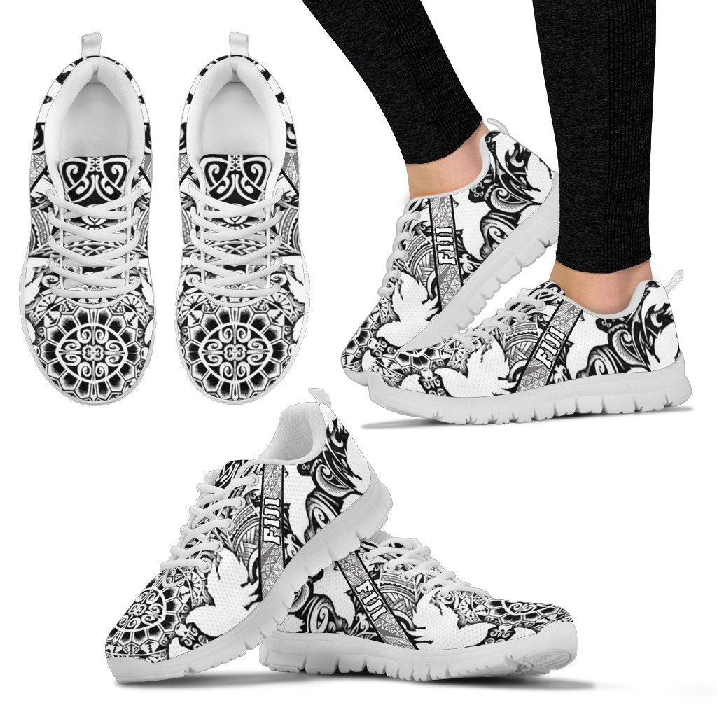 Fiji Poly Tribal Sneakers Black And White Beautiful - Vibe Hoodie Shop