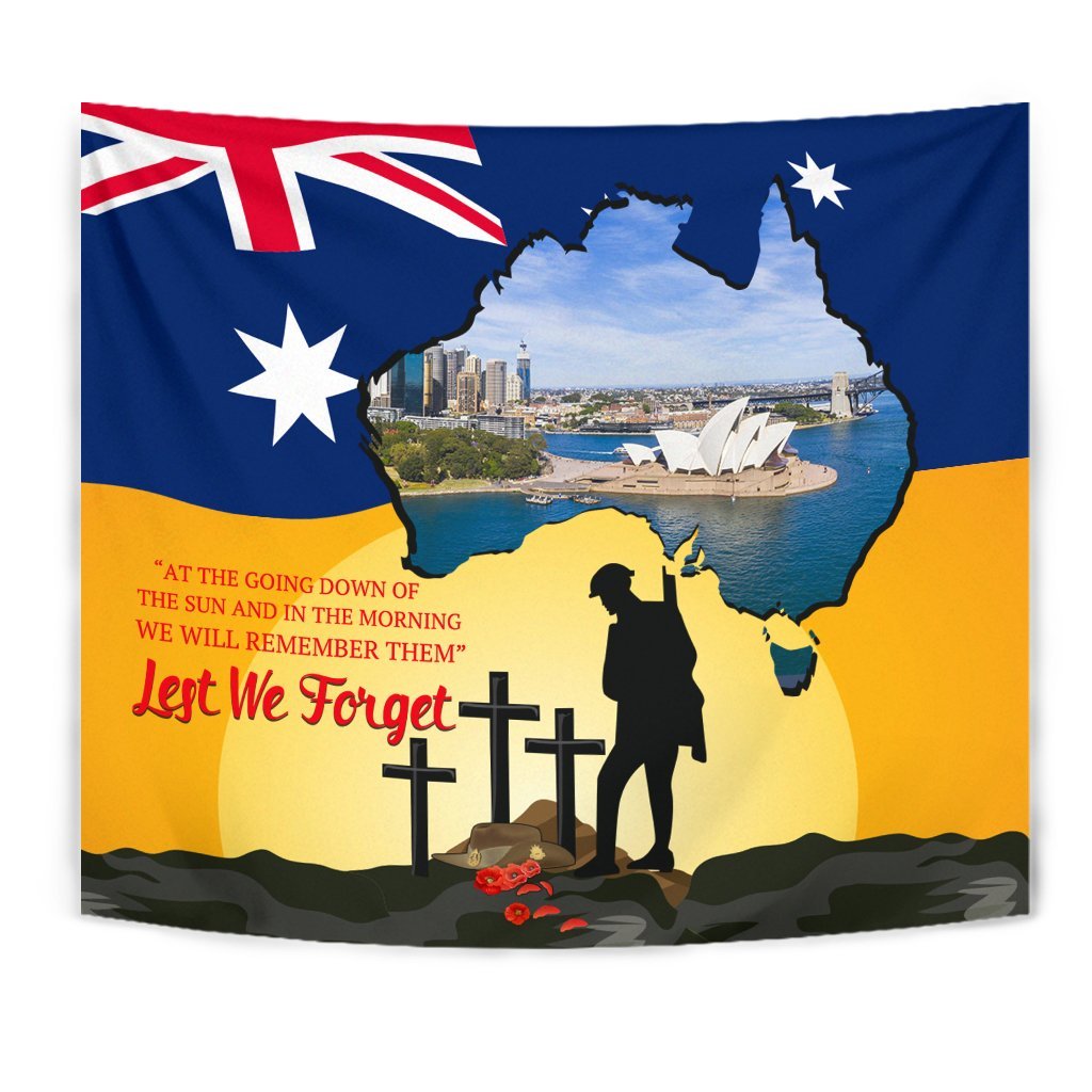 ANZAC Day Tapestry - Today's Peace Is Yesterday's Sacrifice - Vibe Hoodie Shop