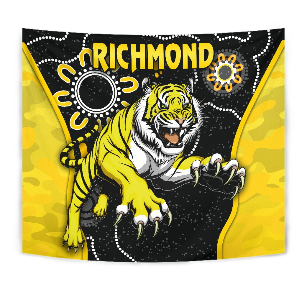 Richmond Football Tapestry Tigers ANZAC Day Unique Indigenous - Vibe Hoodie Shop