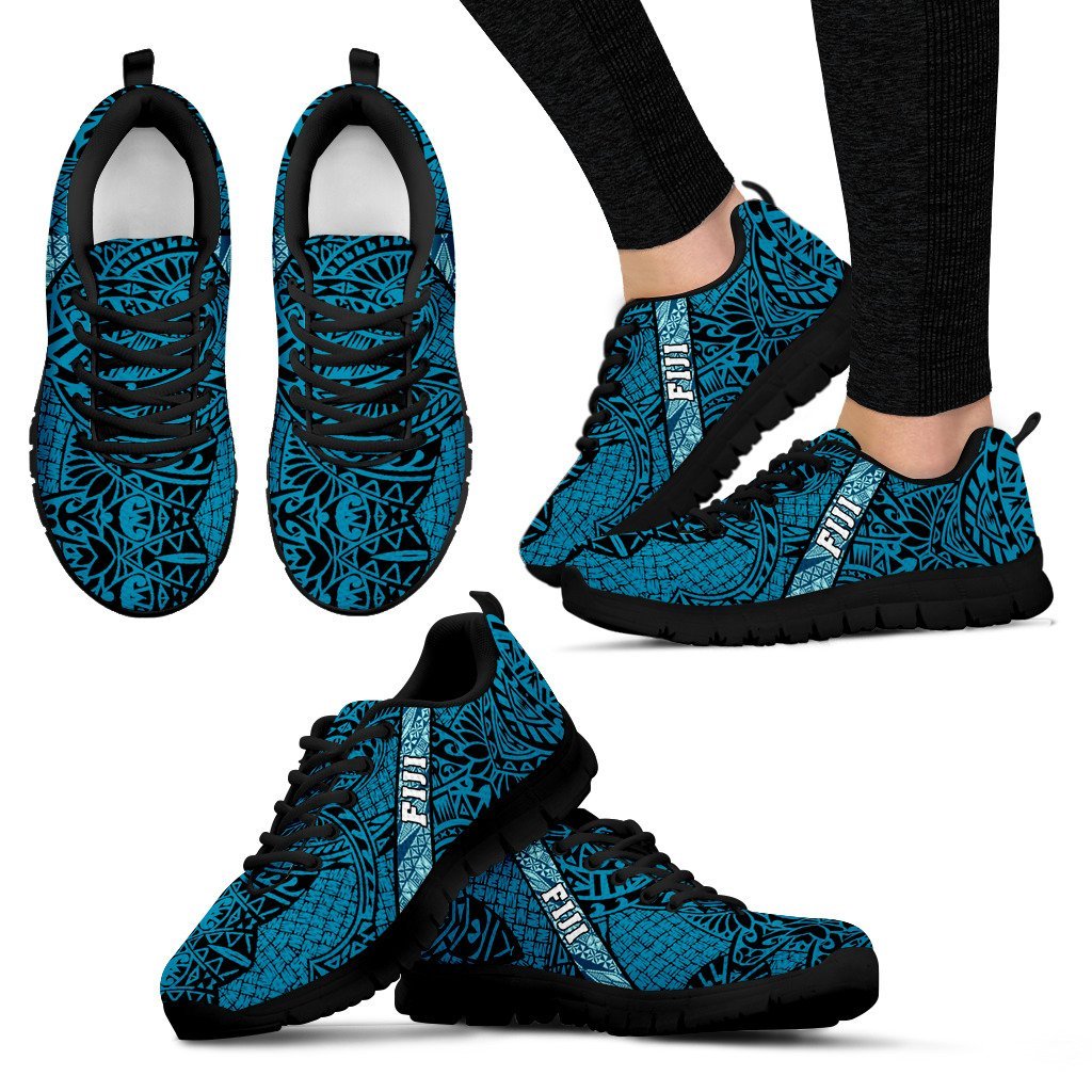 Fiji Poly Tribal Sneakers Blue - Vibe Hoodie Shop