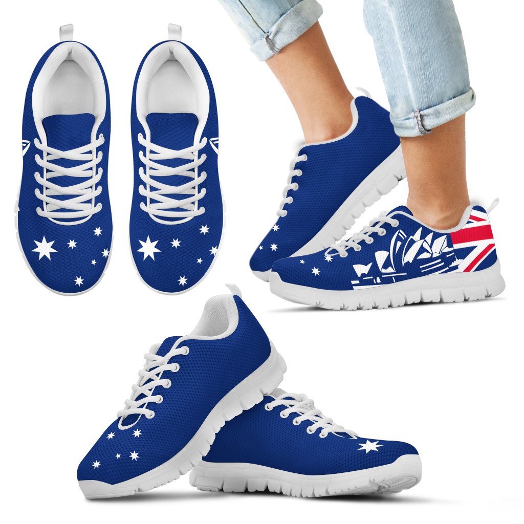 Sneakers - Sydney Opera Shoes Aus Flag - Unisex - 01 - Vibe Hoodie Shop