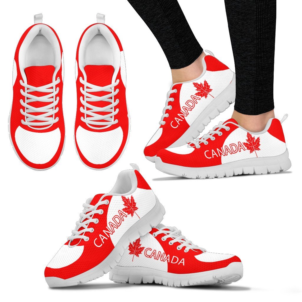 Canada Running Shoes Maple Leaf Red - Vibe Hoodie Shop