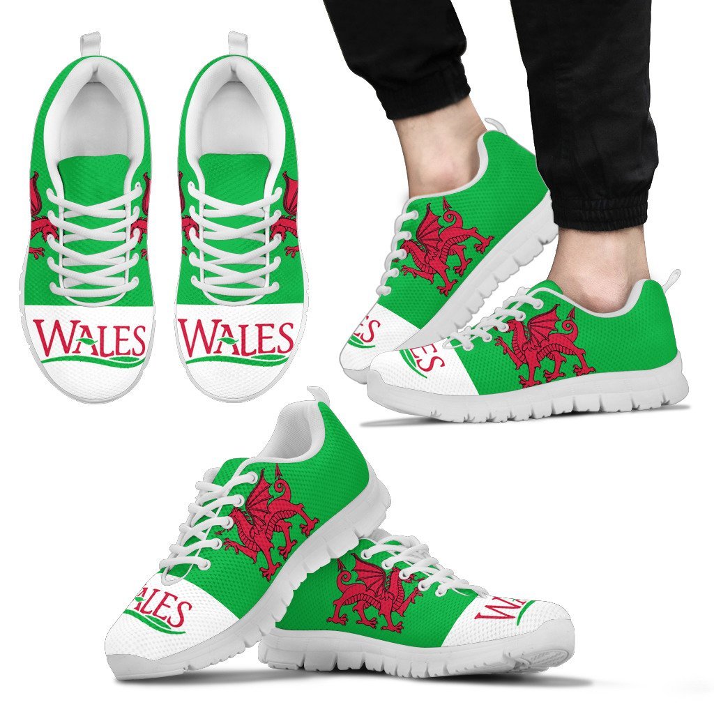 Wales Dragon Men's / Women's Sneakers (Shoes) - Vibe Hoodie Shop