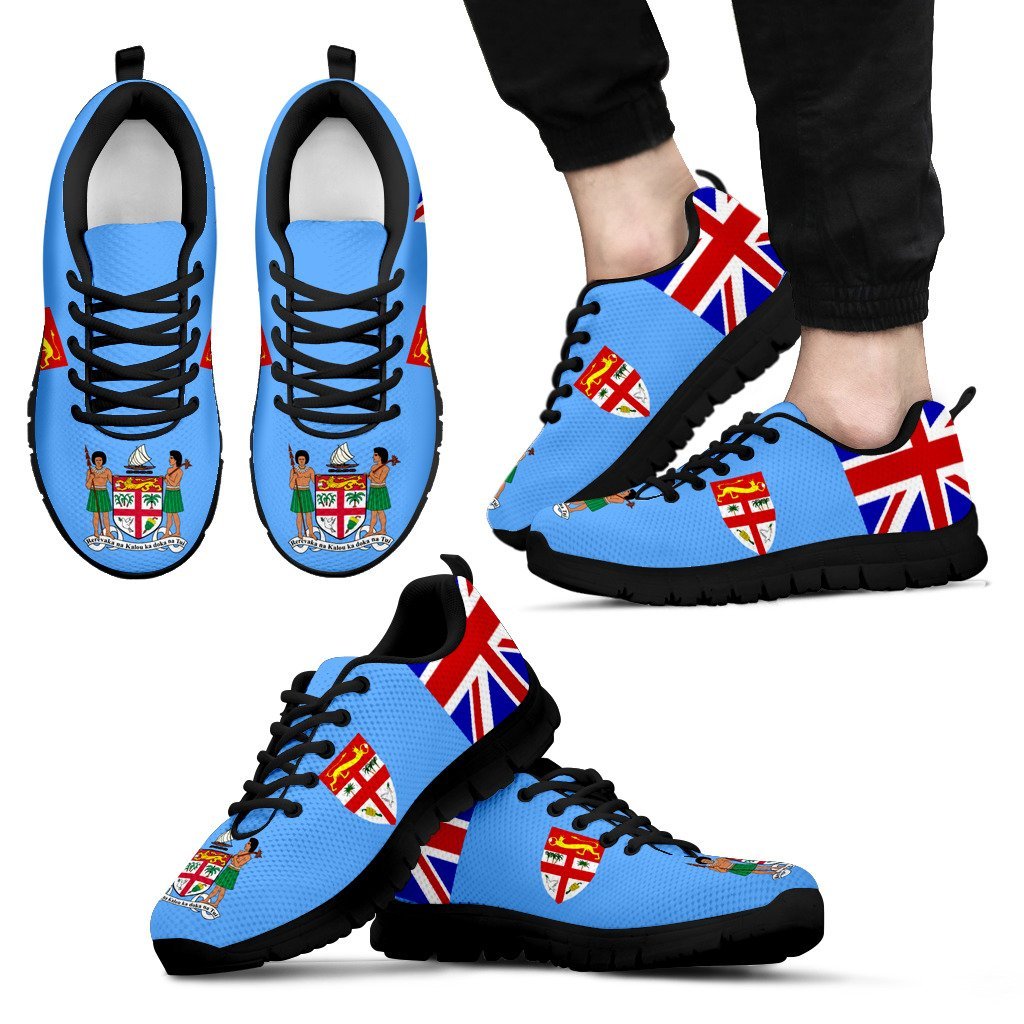 Fiji Flag And Coat Of Arms Men's / Women's Sneakers (Shoes) - Vibe Hoodie Shop