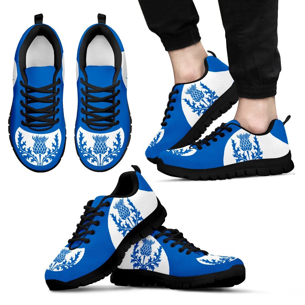 Scotland Thistle Sneakers - Cullinan Style Blue Version - Vibe Hoodie Shop