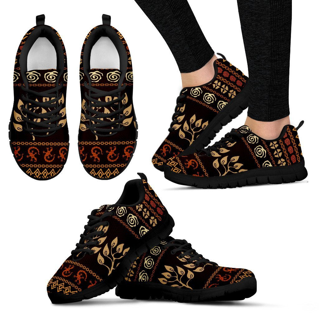 Aboriginal Sneakers, Lizard Patterns Indigenous Dot Painting 12 - Vibe Hoodie Shop